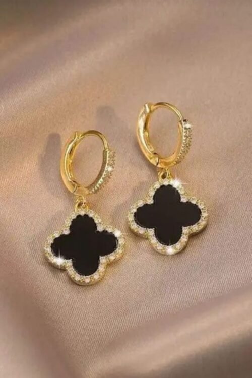 Black Cross Earrings